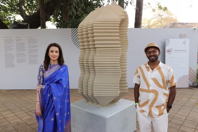 It also features the work of Harsha Durugadda, a multidisciplinary artist based in India. He received The Arts Family Emerging Artist Award in 2023 for South Asia and won the Rio Tinto Sculpture Award 2017 at Sculpture by the Sea, Australia. He's known for having worked with Burning Man and the sculptures at the Bangalore airport. (Source: RMZ Foundation)

